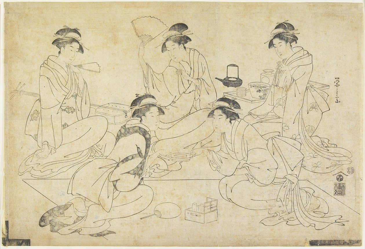 Cinco belezas, 1787-1796 de Chobunsai Eishi