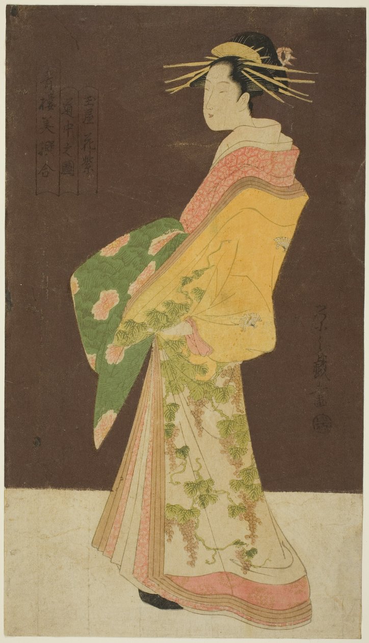 Um site de uma loja: Hanamurasaki da figura Tamaya) de Chobunsai Eishi