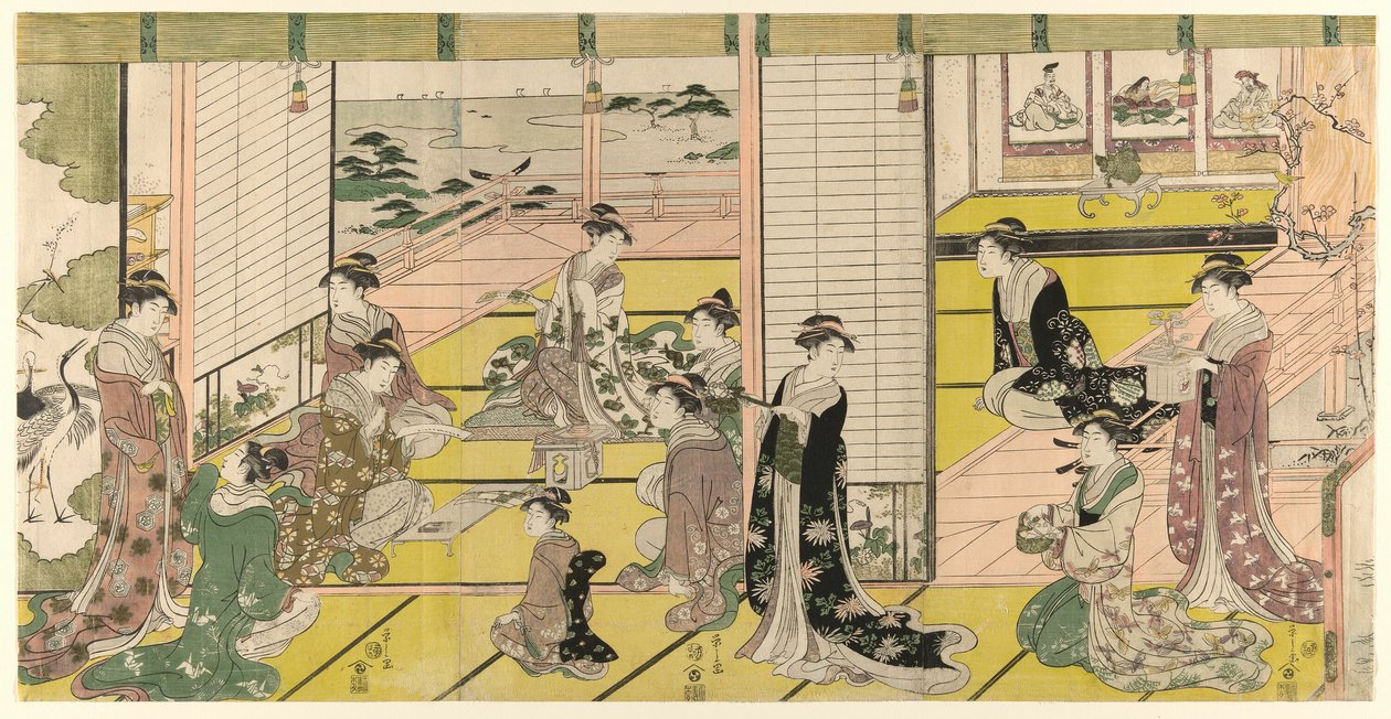 Festa de poesia de uma mulher de Chobunsai Eishi