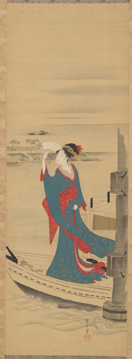 Beleza em um barco no rio Sumida de Chobunsai Eishi