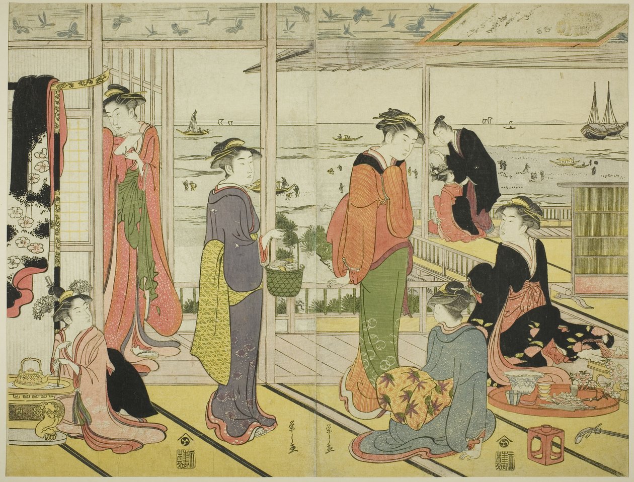 Shinagawa (Shinagawa Norosho) de Chobunsai Eishi