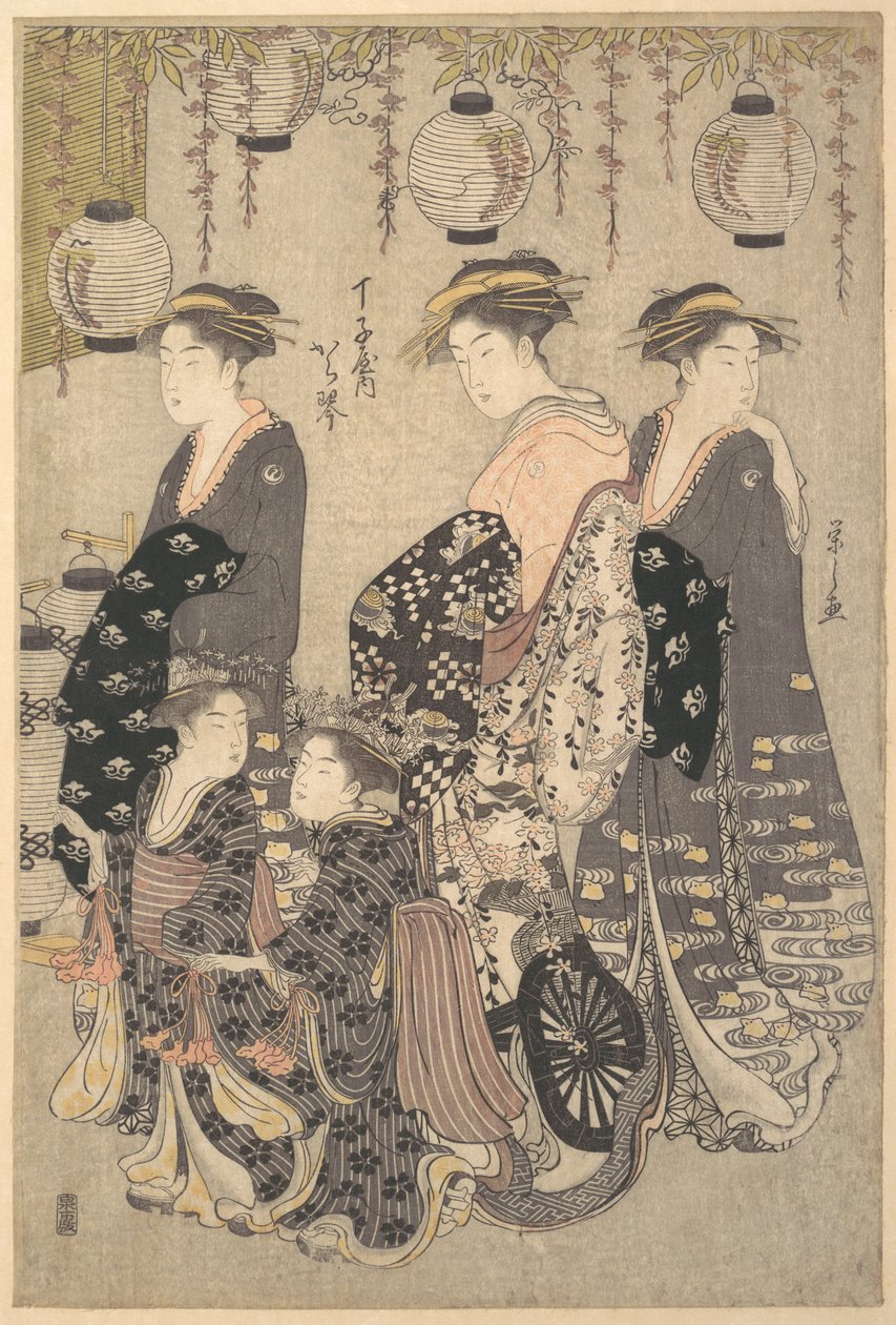 Karakoto de Chojiya no desfile de Chobunsai Eishi