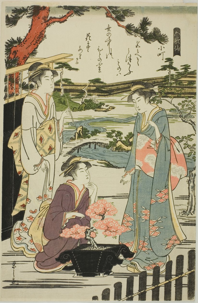 Komachi, da série "Seis Poetas Imortais (Rokkasen)" de Chobunsai Eishi