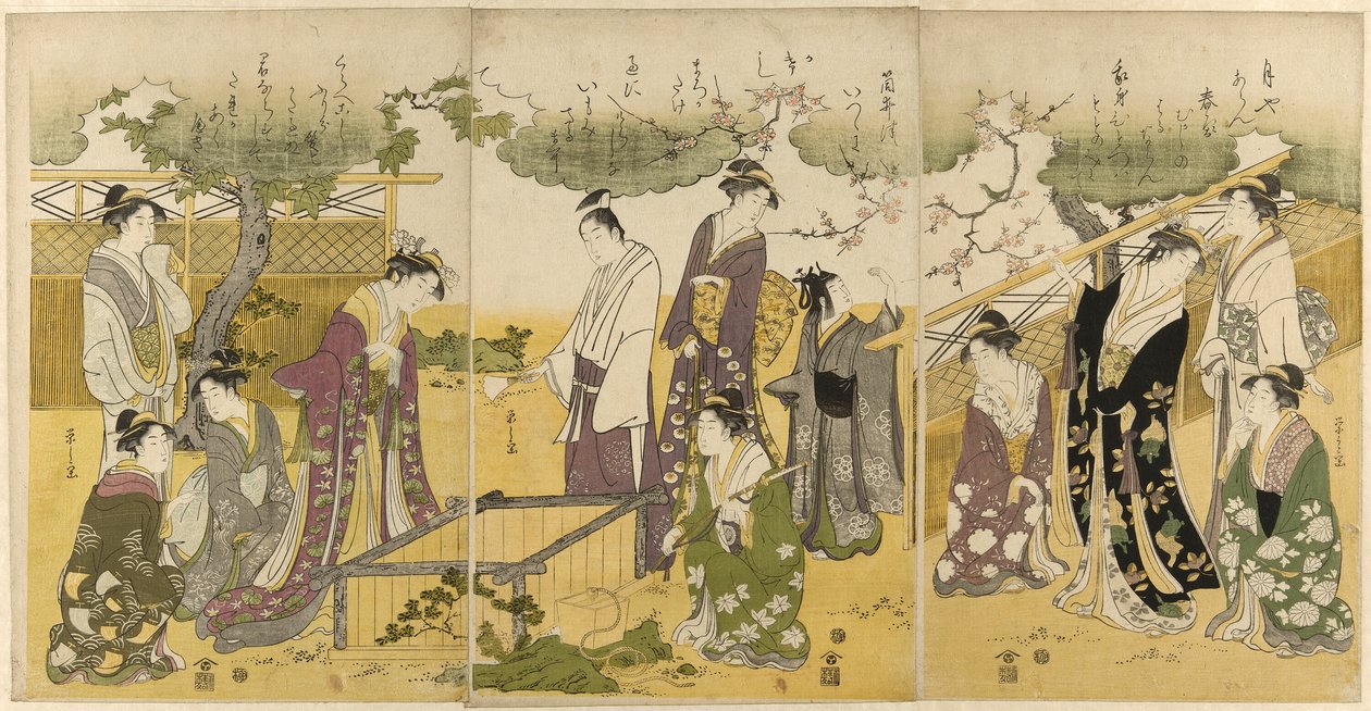 Paródia da história do Well Curb dos Contos de Ise de Chobunsai Eishi