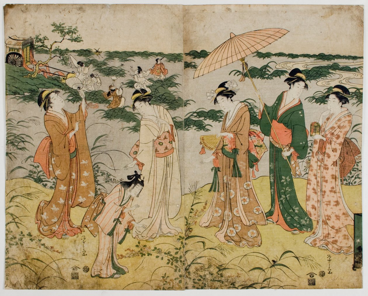 Caça aos pirilampos de Chobunsai Eishi