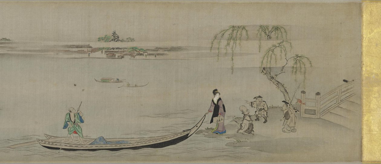 Cenas ao longo do rio Sumida de Chobunsai Eishi