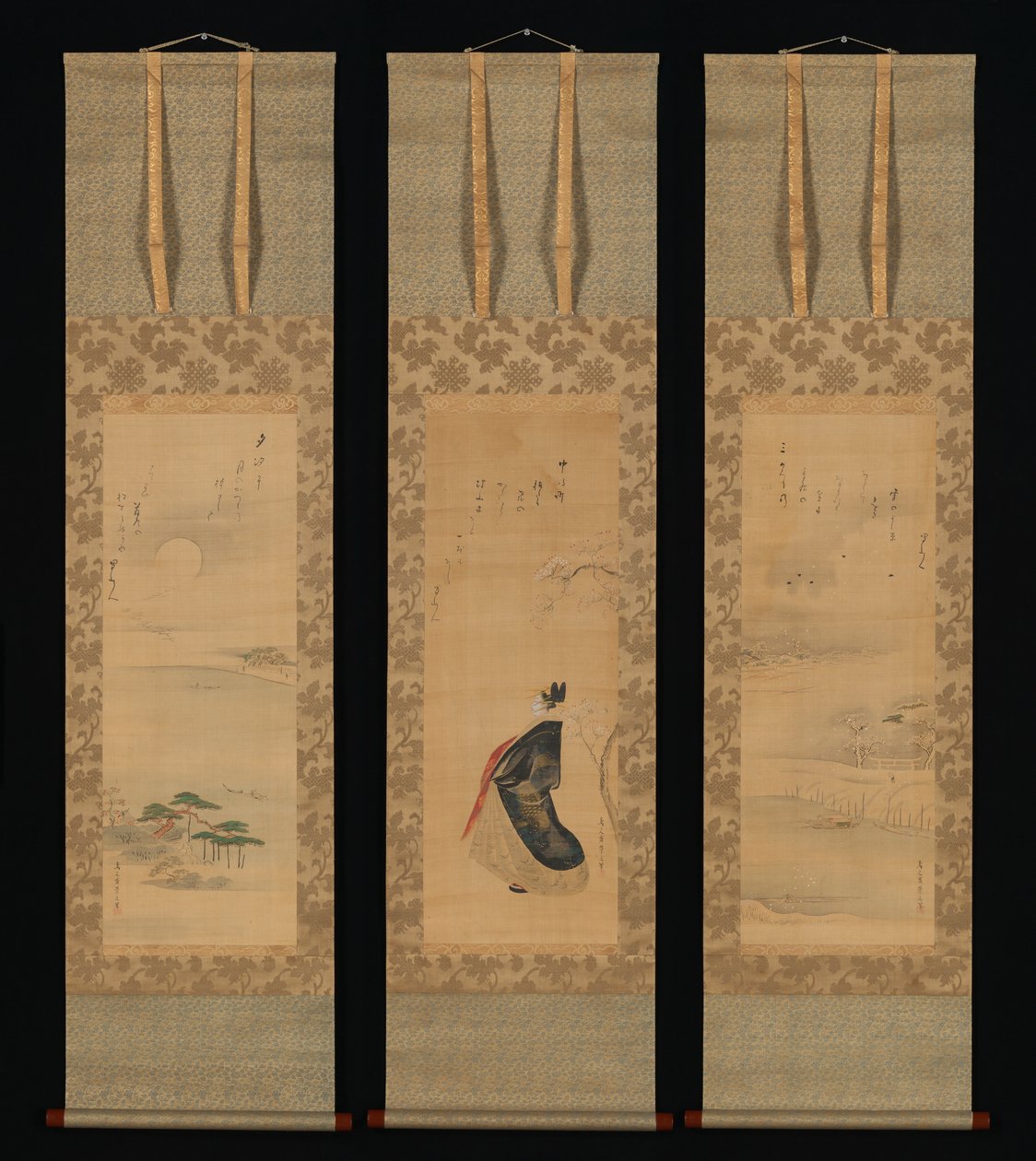 Neve, lua e flores de cerejeira (Yoshiwara em três estações) de Chobunsai Eishi