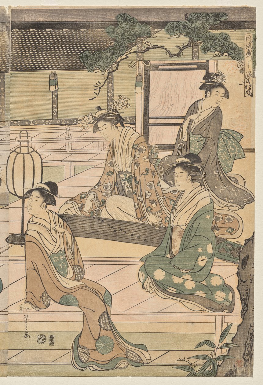 O Capítulo Matsukaze do Conto de Genji (da série The Tale of Genji in Elegant Modern Dress) de Chobunsai Eishi