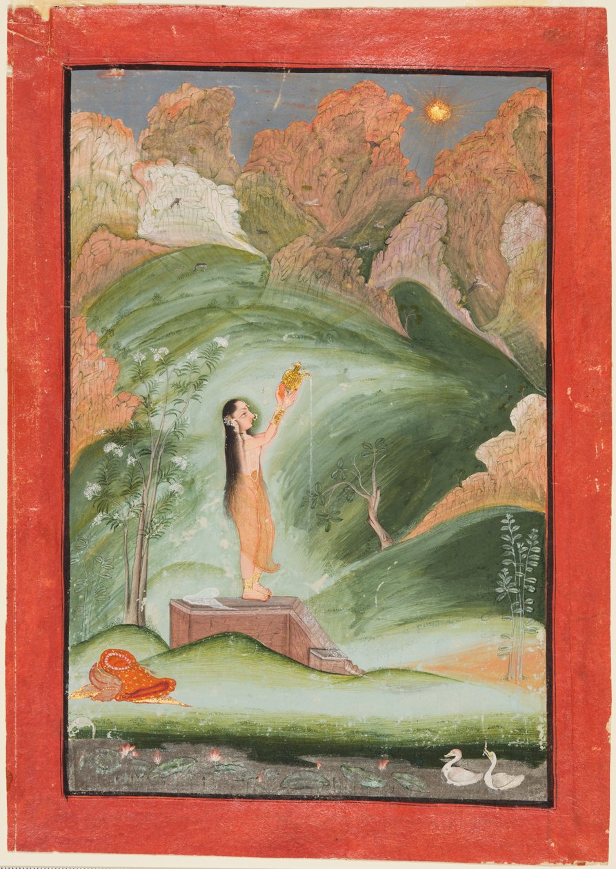 Adoração ao Sol Surya Puja, c. 1810 de Chokha