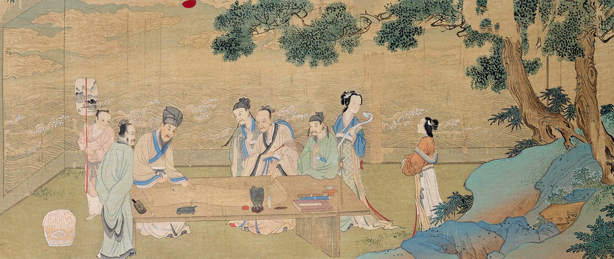 Uma reunião literária em Hsi Yuann no século XI de Chou Ying