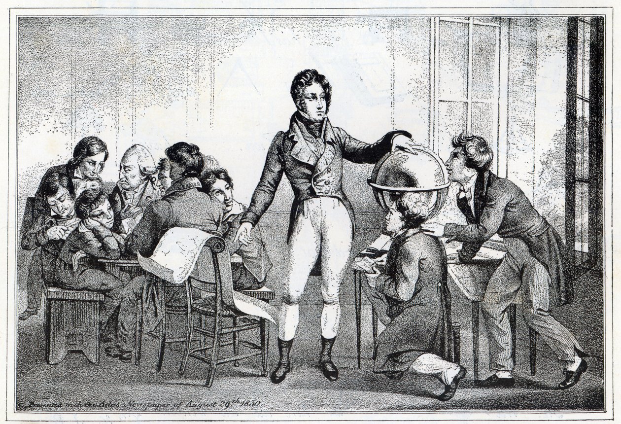 Louis-Philippe d&39;Orleans como professor de geografia no Colégio de Reichenau, Suíça 1793-4, c.1825 de Chretien