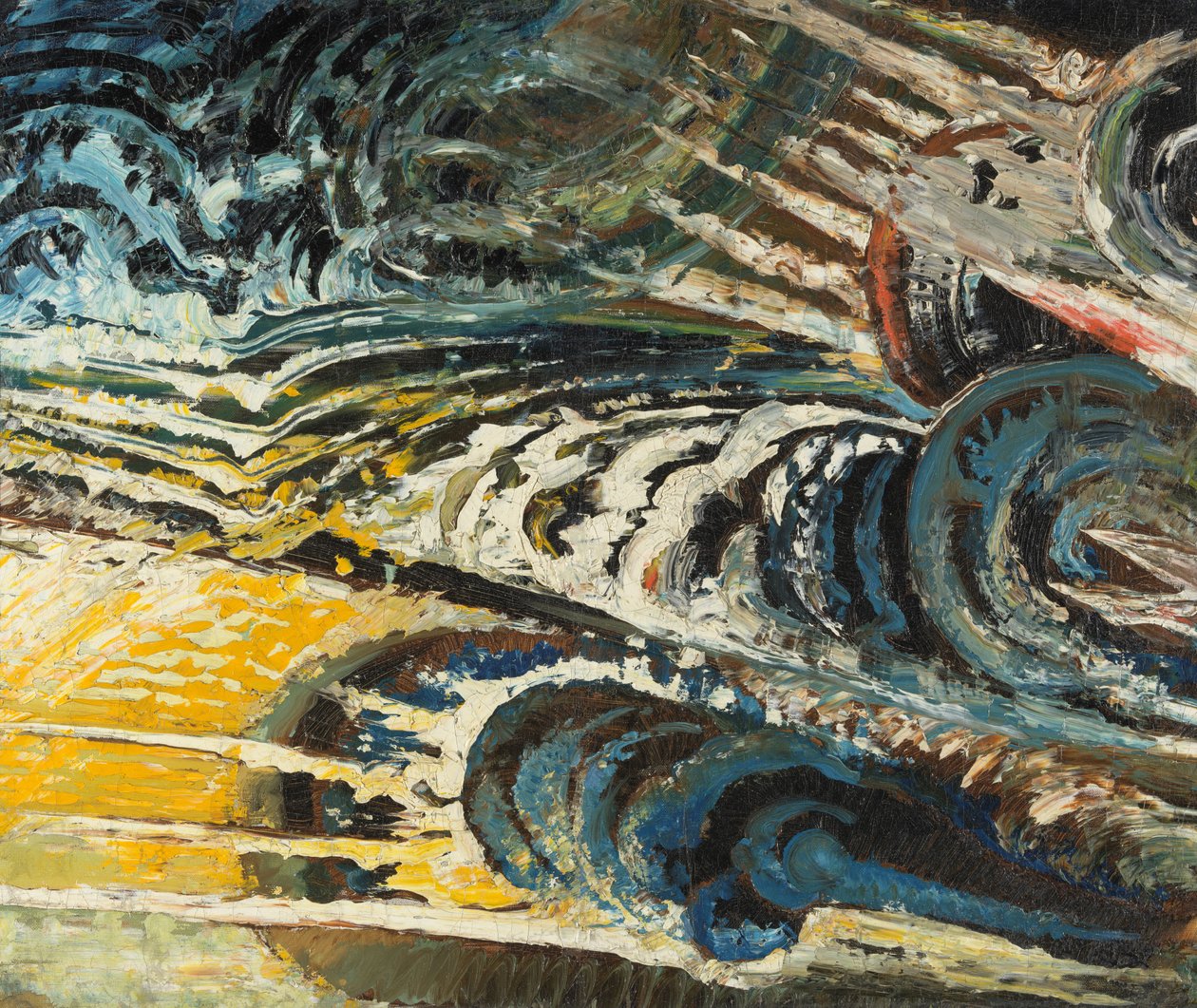 Composição abstrato-futurista, c.1912 (óleo sobre tela) de Chris Lanooy