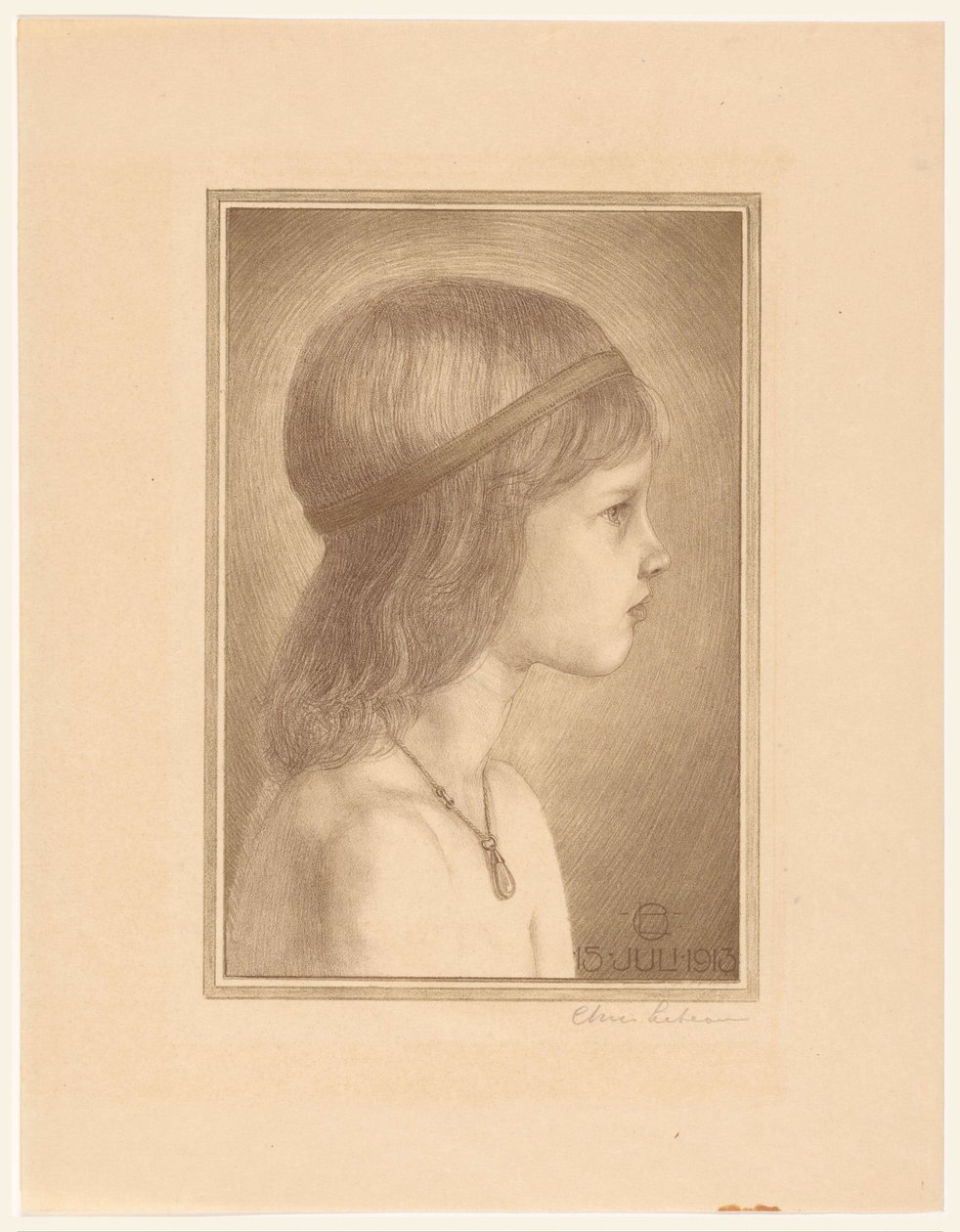 Retrato de uma garota desconhecida de Chris Lebeau (signed by artist)