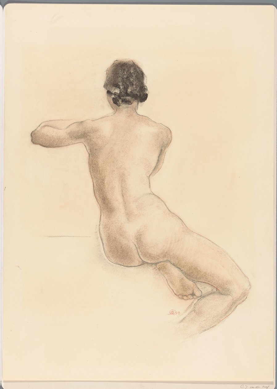Mulher nua sentada de Chris van der Hoef (signed by artist)
