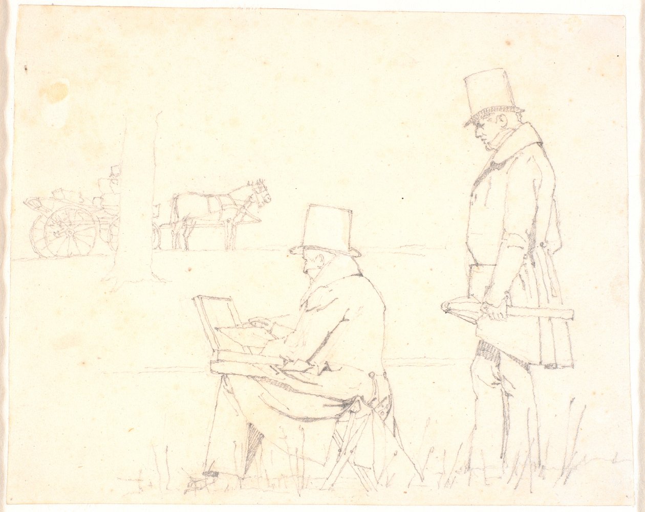Eckersberg e Marstrand em viagem de estudo de Christen Købke