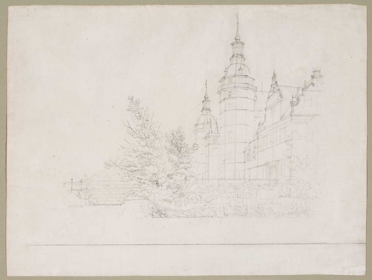 Castelo de Frederiksborg. Festa em Møntbroen de Christen Købke