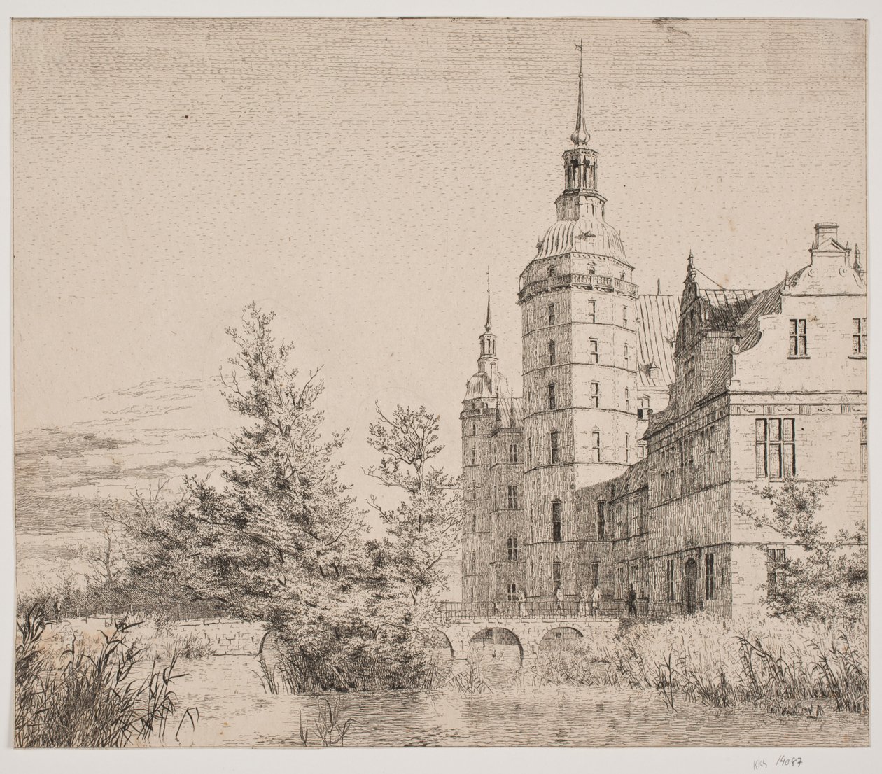 Castelo de Frederiksborg. Festa em Møntbroen de Christen Købke