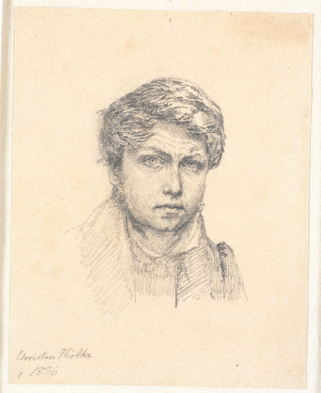 O autorretrato do artista de Christen Købke