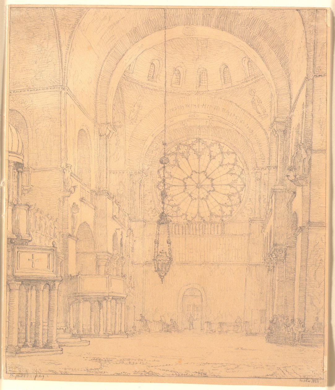 Lote do interior de St.Marco em Veneza de Christen Købke