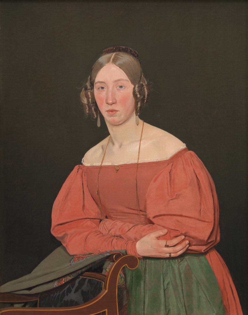 Retrato da Irmã Artista, Cecilie Margrethe Petersen, née Købke de Christen Købke