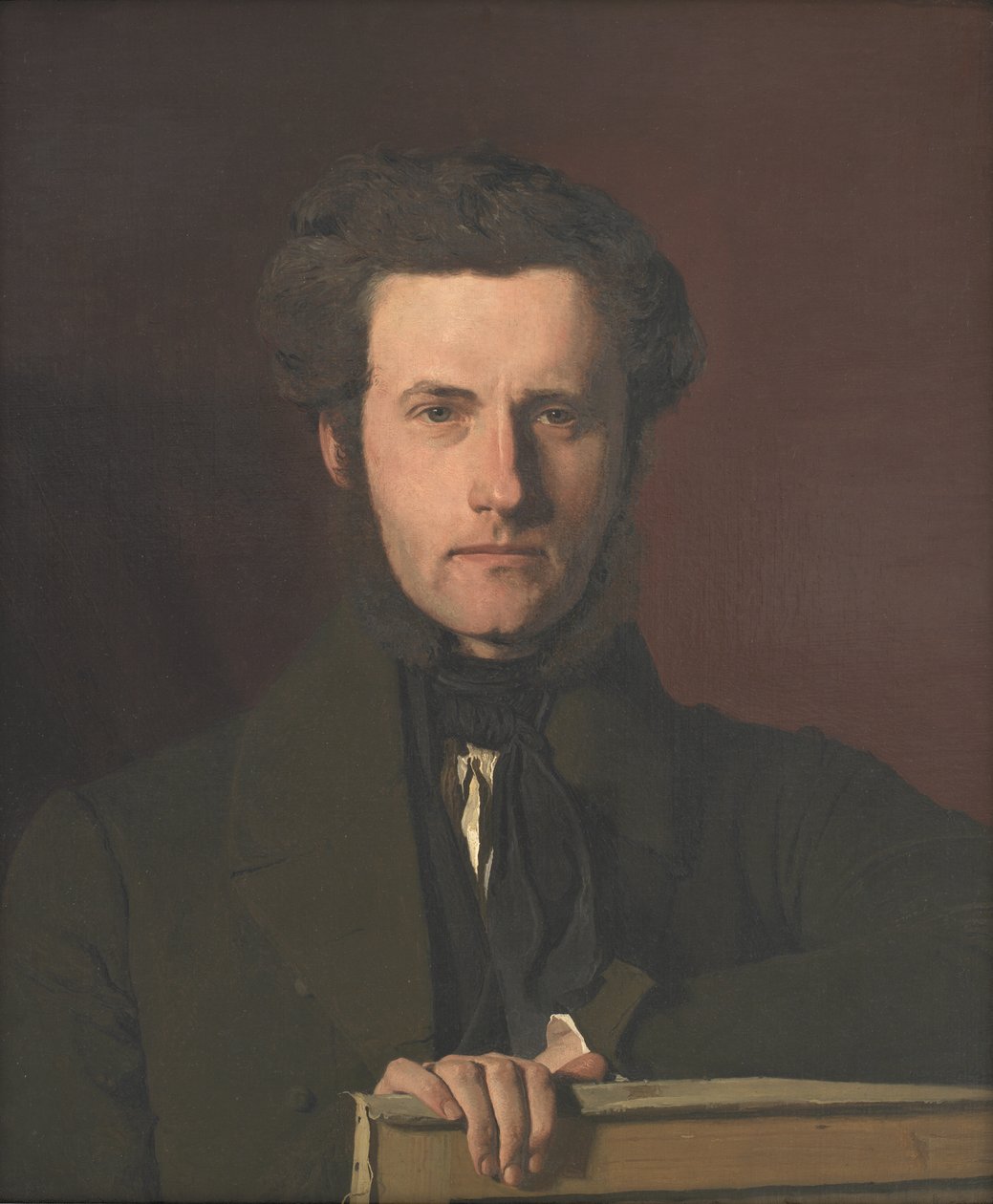Retrato do Artista Decorativo G.C. Hilker de Christen Købke