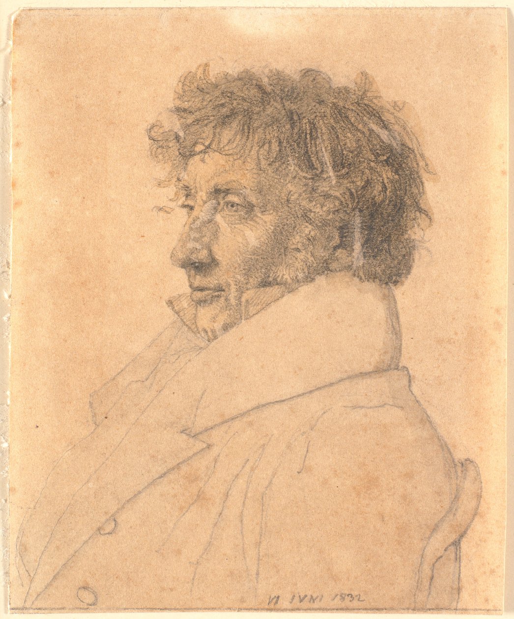Retrato do mestre padeiro P.B. Købke, pai do artista de Christen Købke