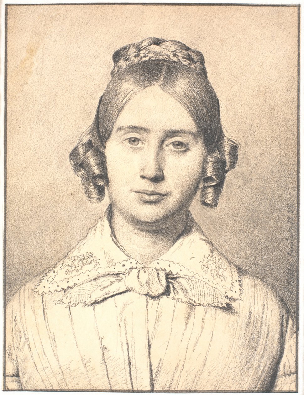 Retrato da esposa do artista, Susanne Cecilie née Købke de Christen Købke