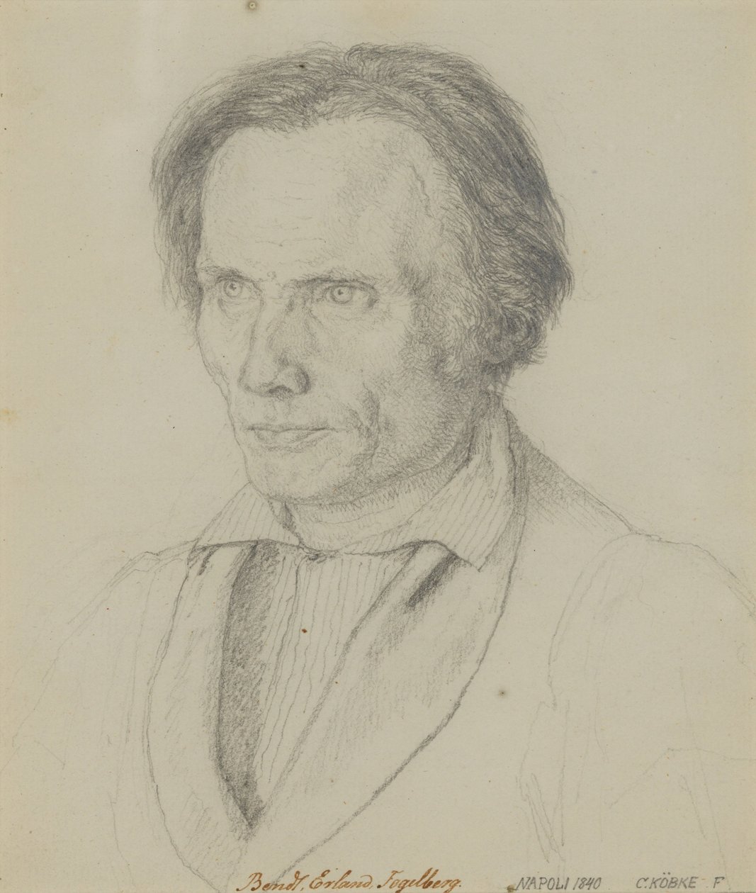 Bengt Erland Fogelberg (1786–1854), escultor, 1839 de Christen Købke