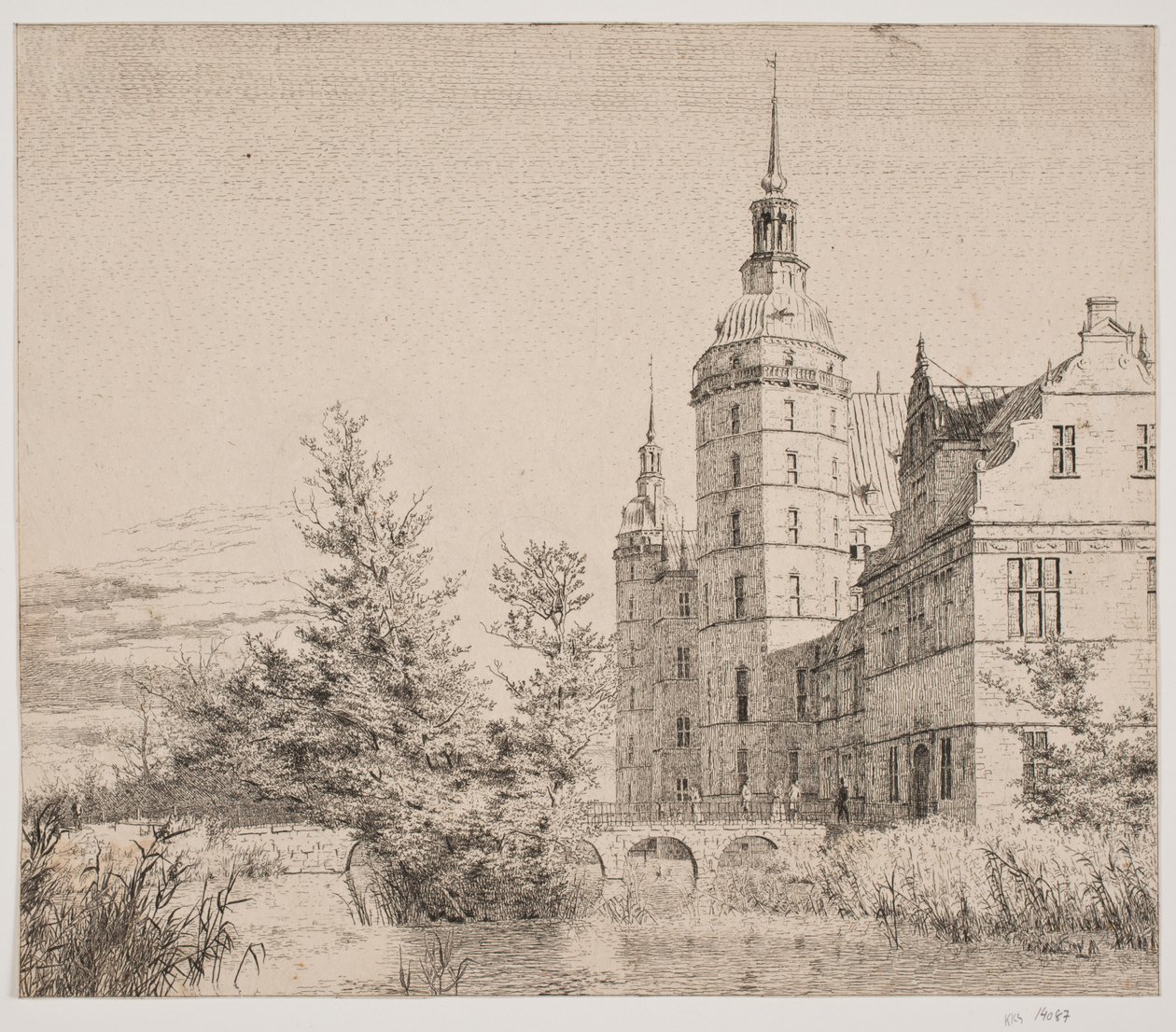 Castelo de Frederiksborg. Festa em Møntbroen de Christen Købke