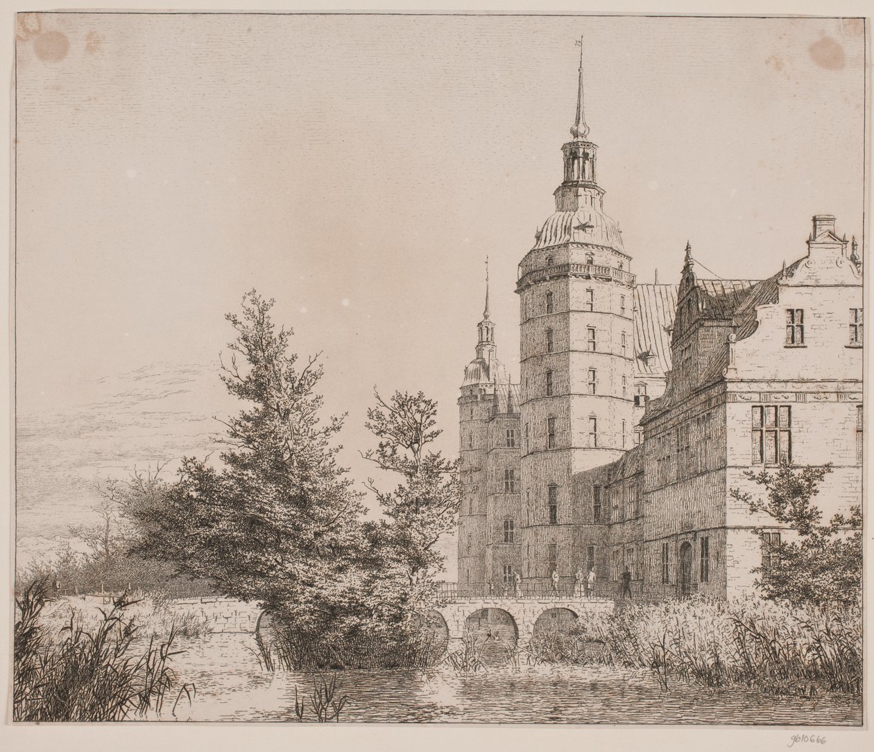 Castelo de Frederiksborg. Festa em Møntbroen de Christen Købke