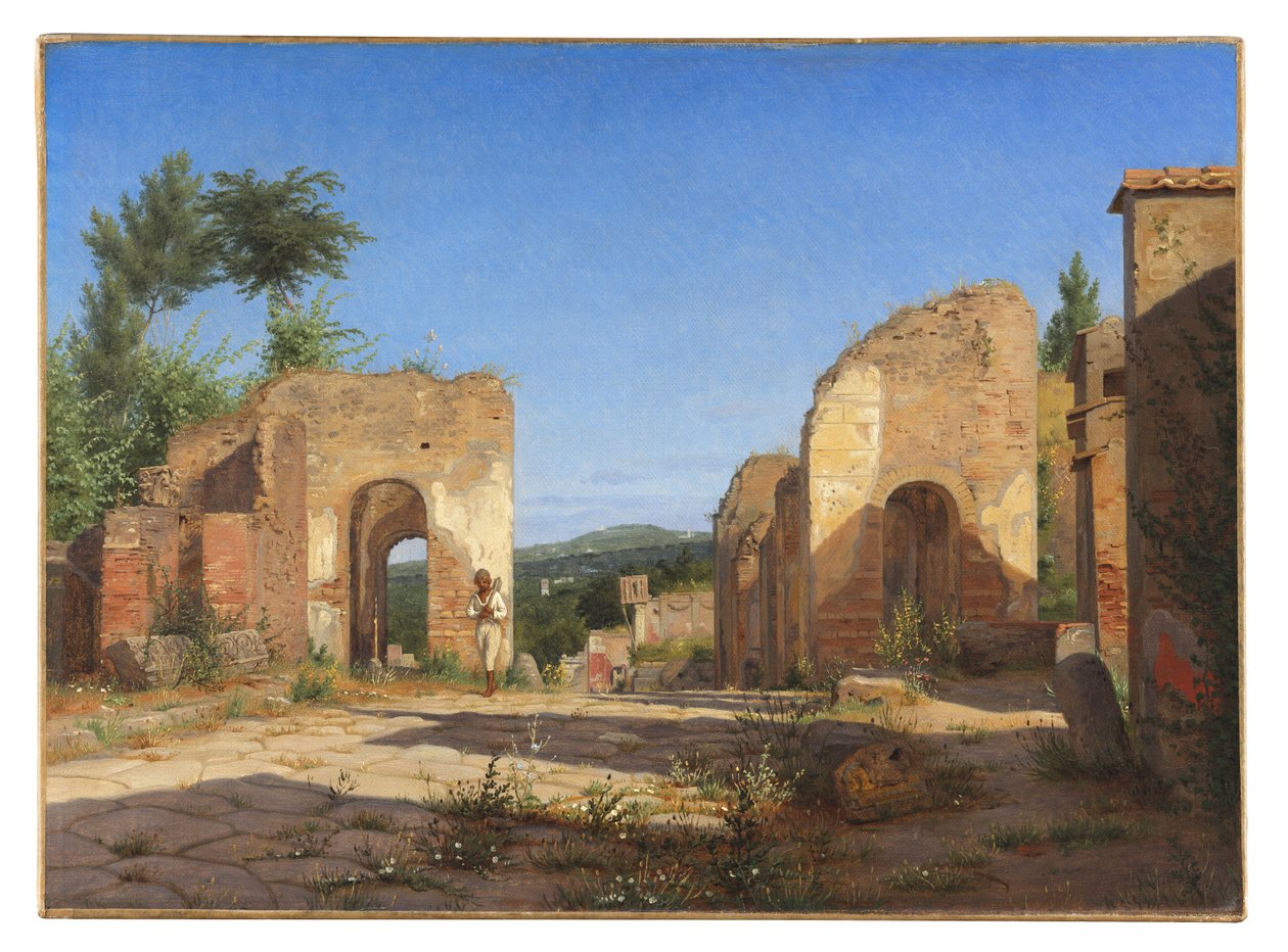 Porta na Via Sepulcralis em Pompeia de Christen Købke