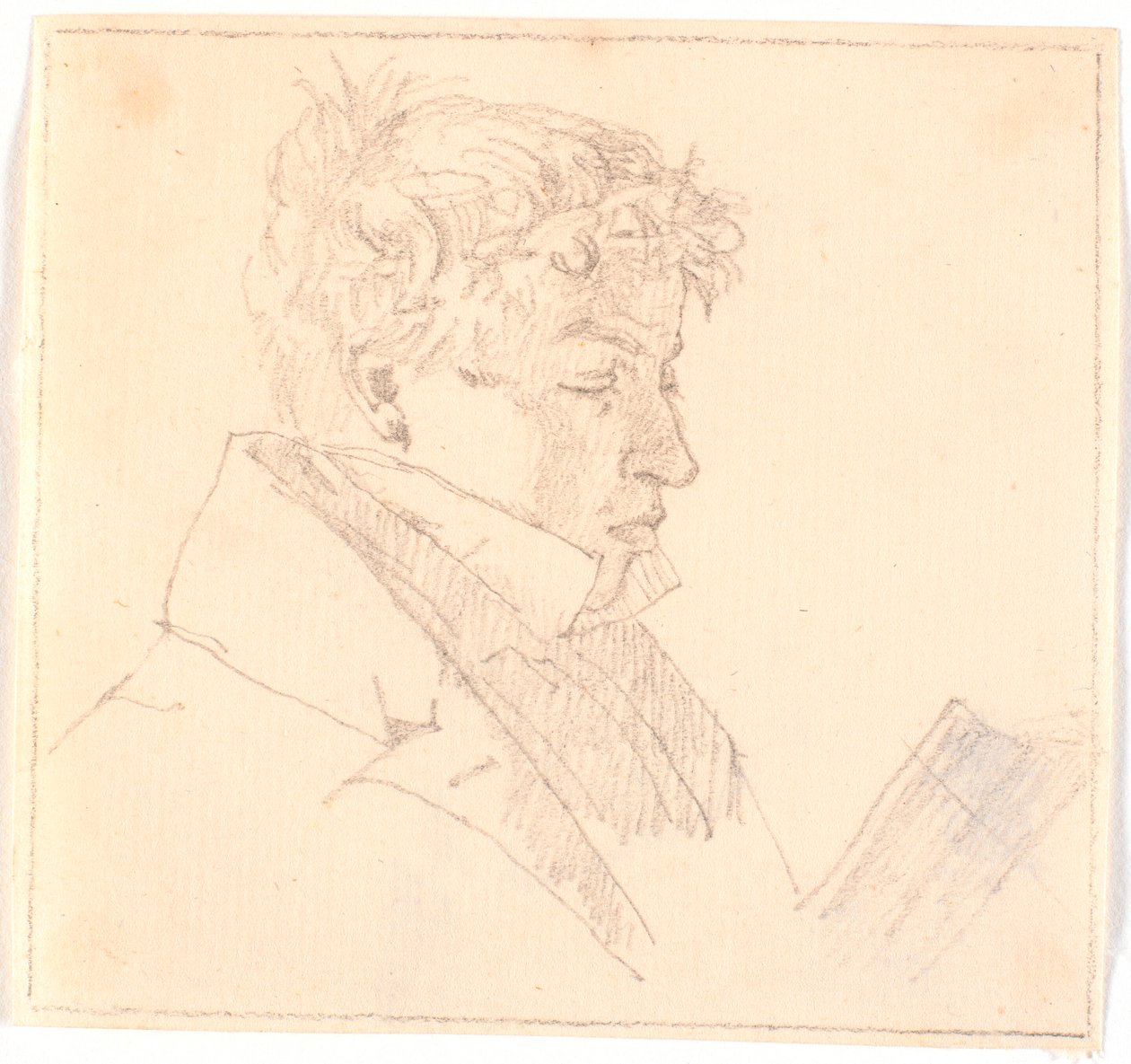 Lendo jovem, irmão mais velho do artista, pastor Carl Adolf Købke (1804-1840) ? de Christen Købke