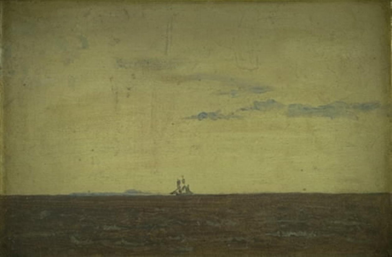 Seascape. Céu ao pôr do sol de Christen Købke