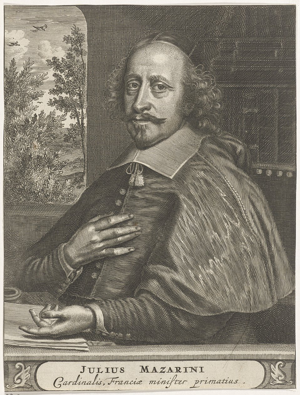 Retrato do Cardeal Mazarin, 1660s-1670s de Christiaan Hagen