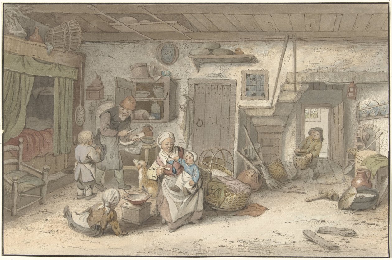Interior com família camponesa de Christiaan Josi