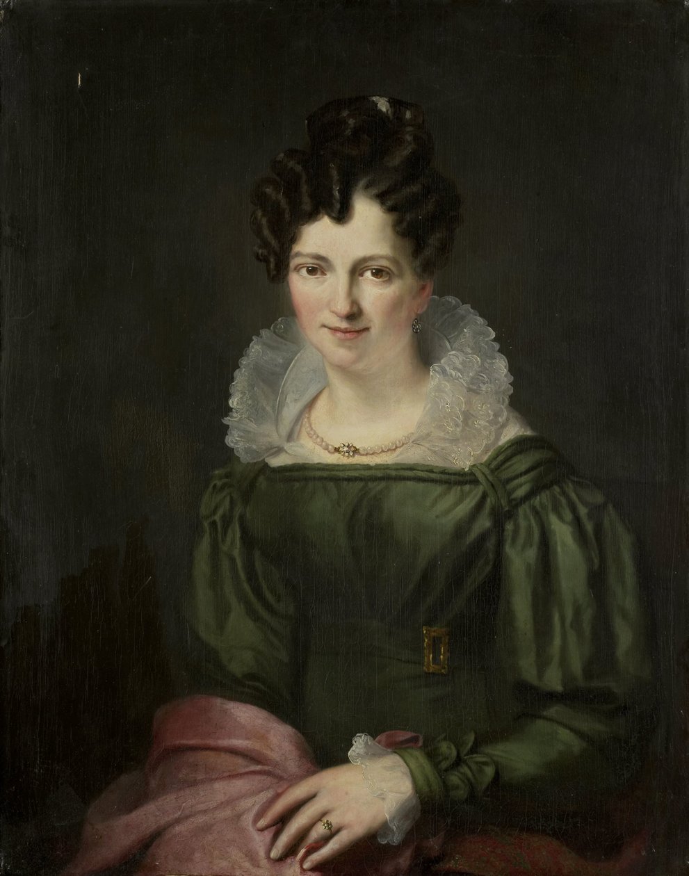 Retrato de Maria Christina Nijssen, esposa de Anthonie van der Hout de Christiaan Julius Lodewijk Portman (signed by artist)