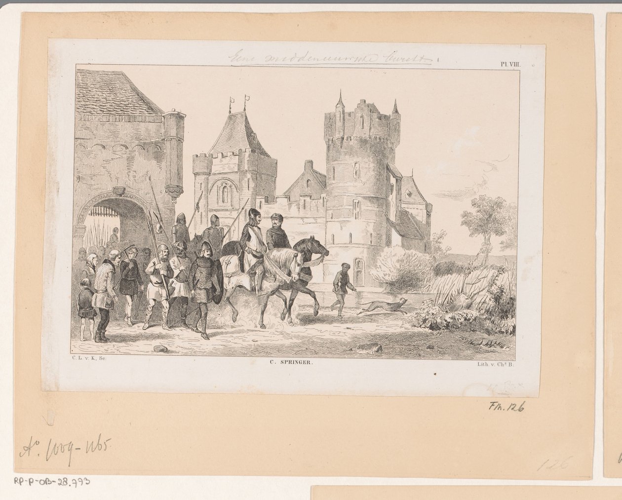 Uma fortaleza medieval, século XI de Christiaan Lodewijk van Kesteren
