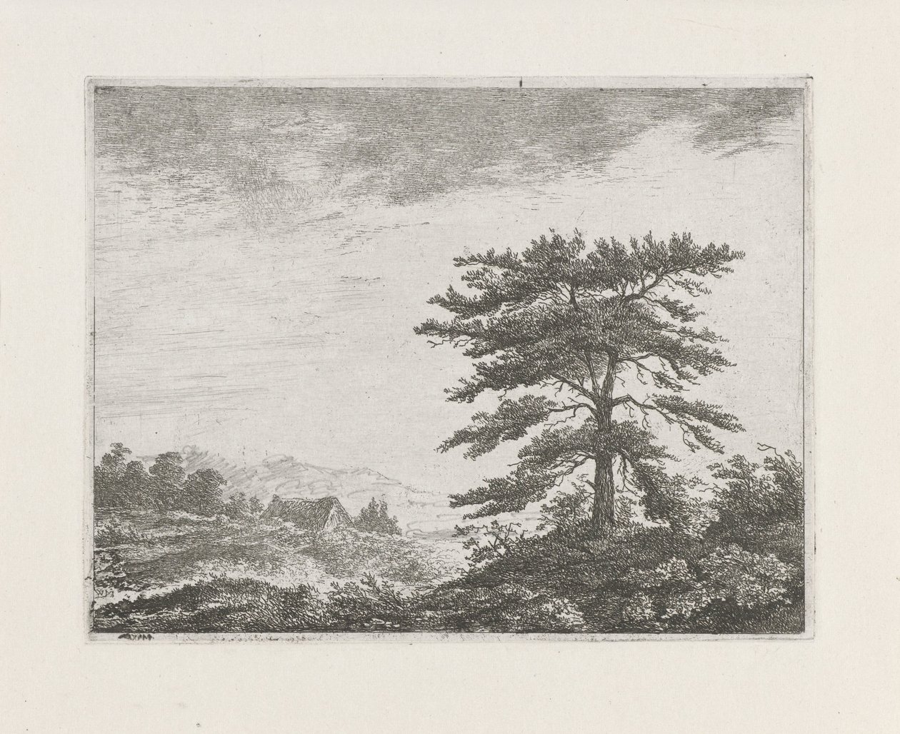Árvore em uma paisagem de charneca de Christiaan Wilhelmus Moorrees