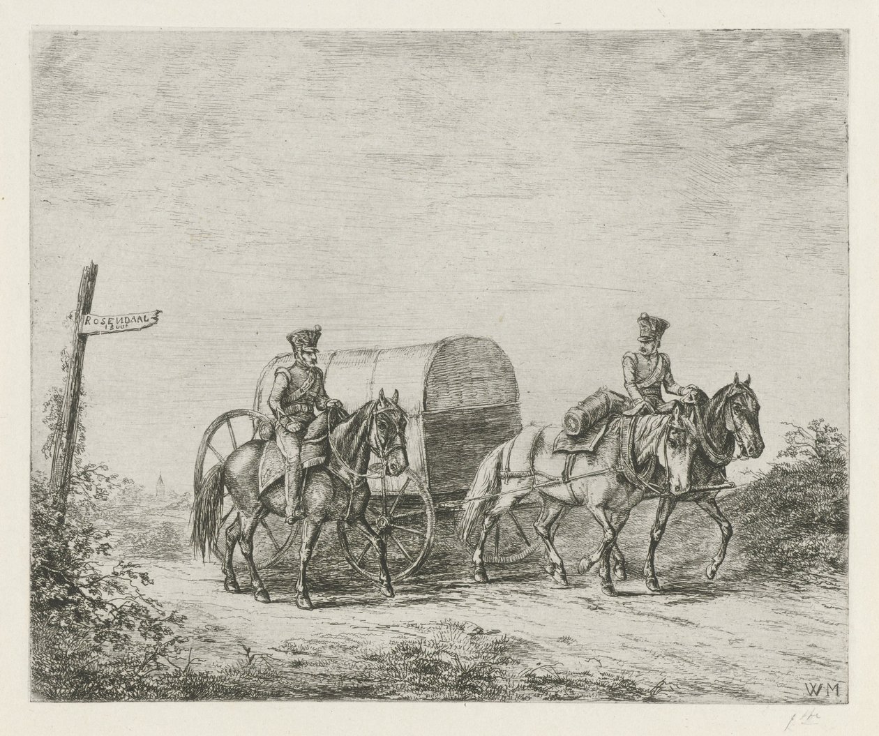 Dois soldados a cavalo de Christiaan Wilhelmus Moorrees