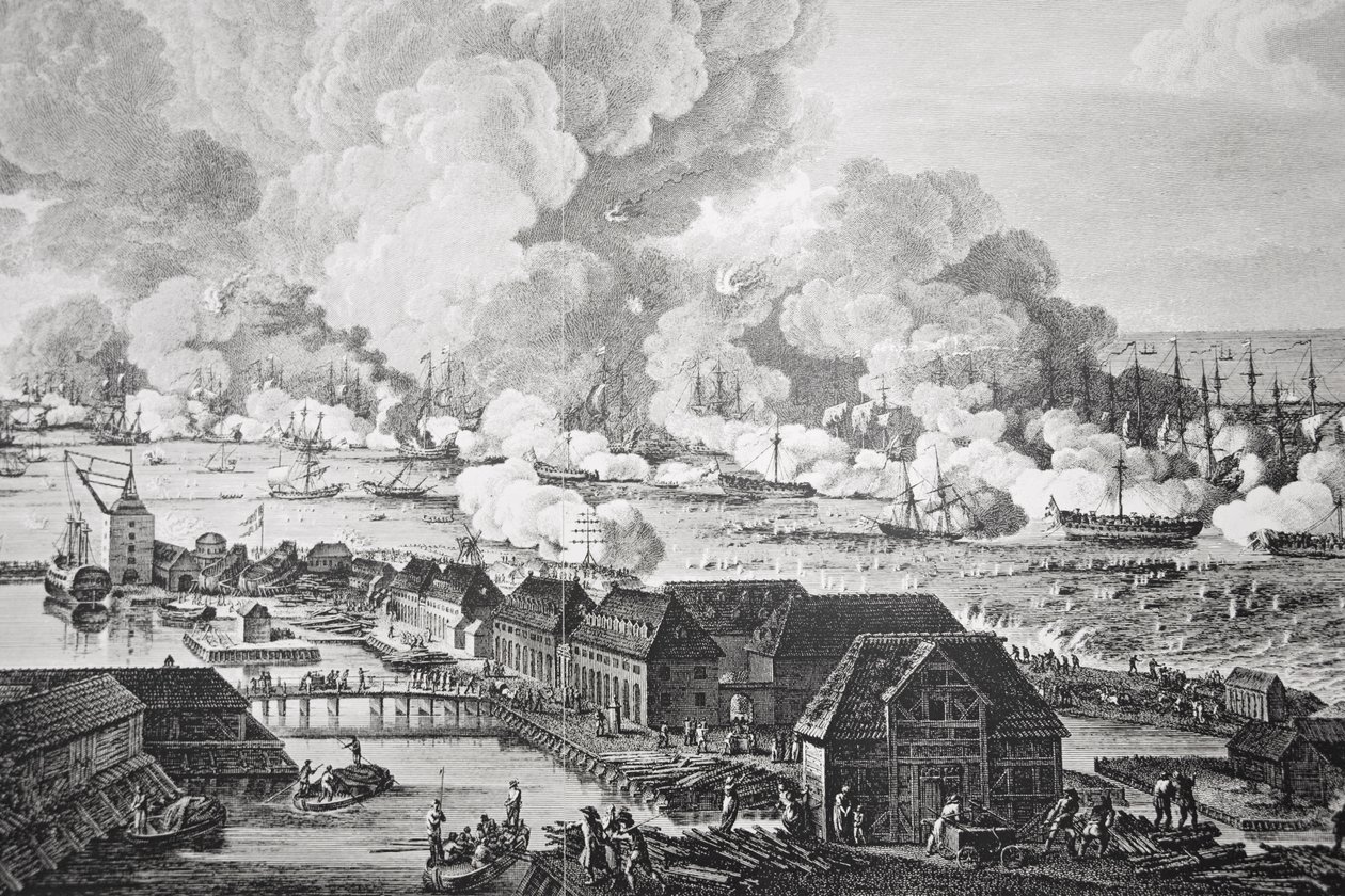 A Batalha de Copenhague, 2 de abril de 1801 de Christian August Lorentzen