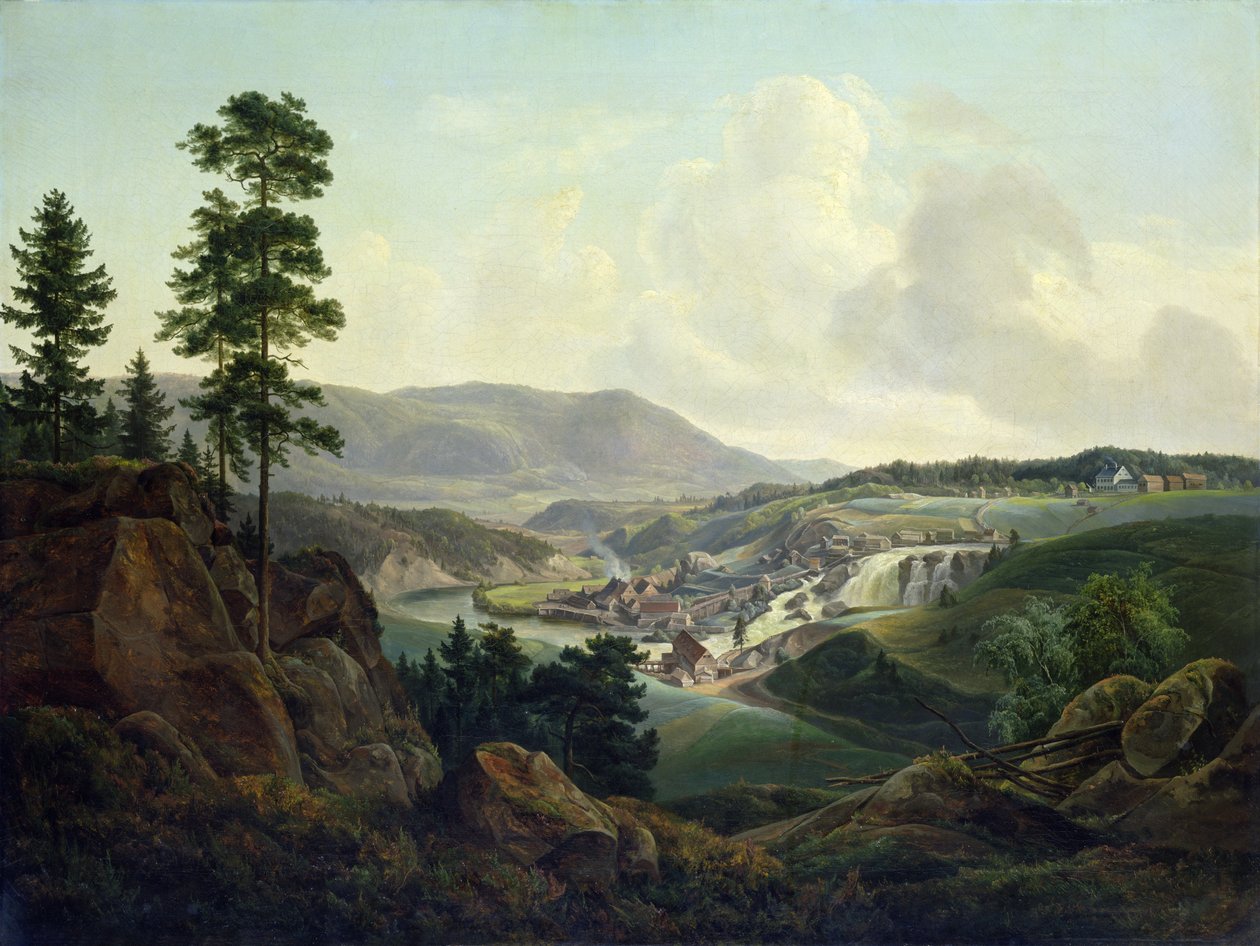 Serraria na Noruega, 1827 de Christian Ernst Bernhard Morgenstern