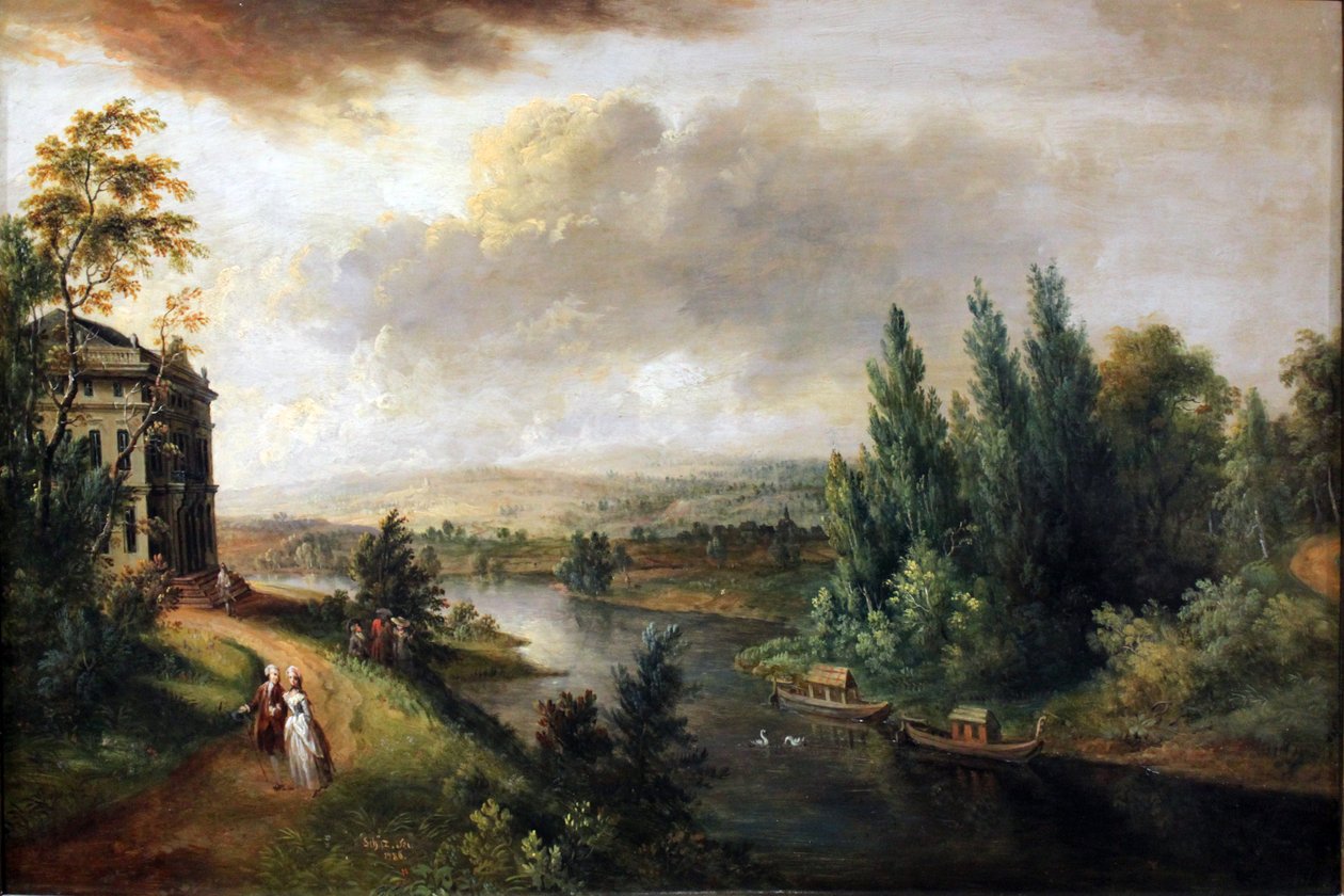Castelo de Schönbusch perto de Aschaffenburg de Christian Georg Schutz
