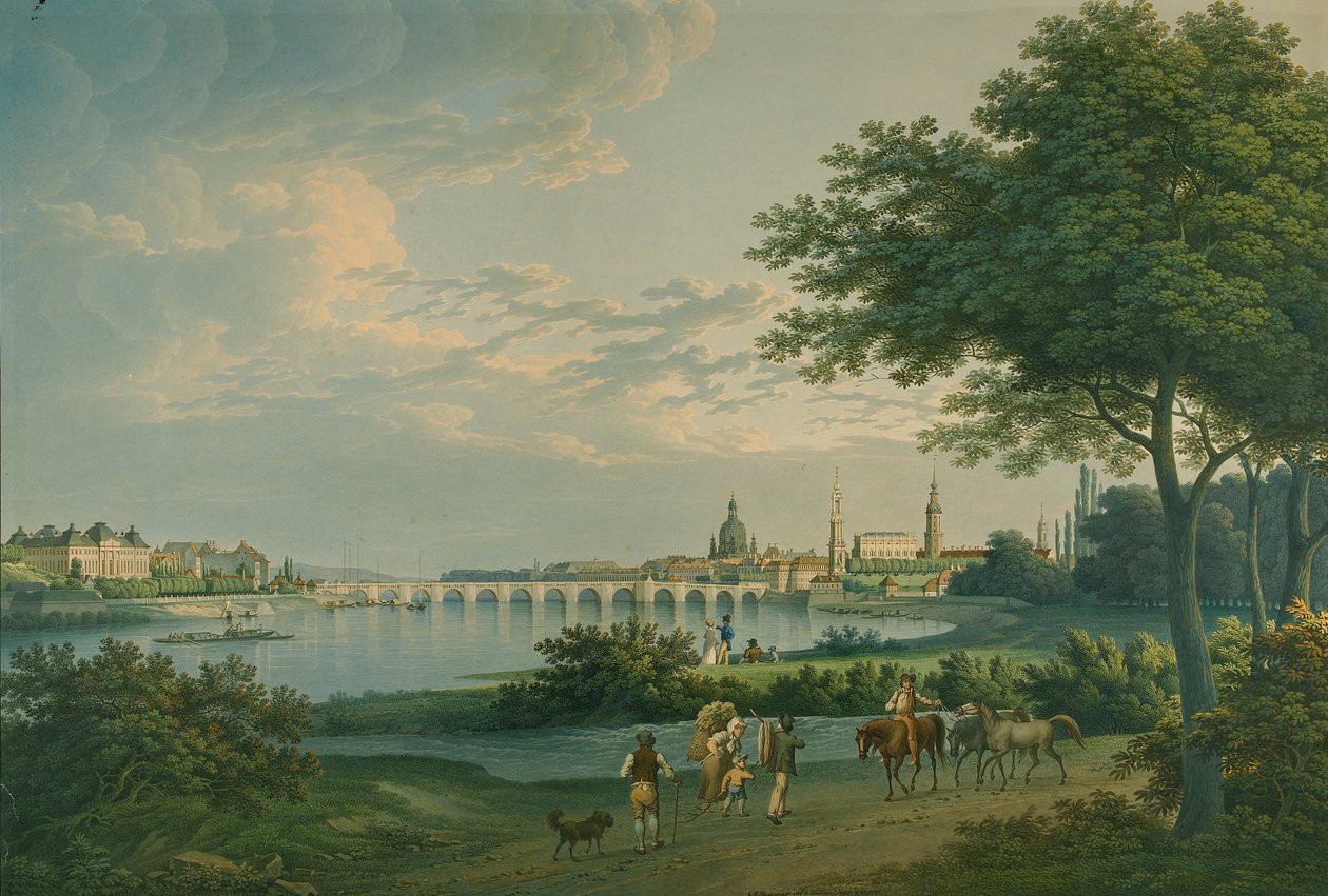 Vista, de, dresden de Christian Gottlob Hammer
