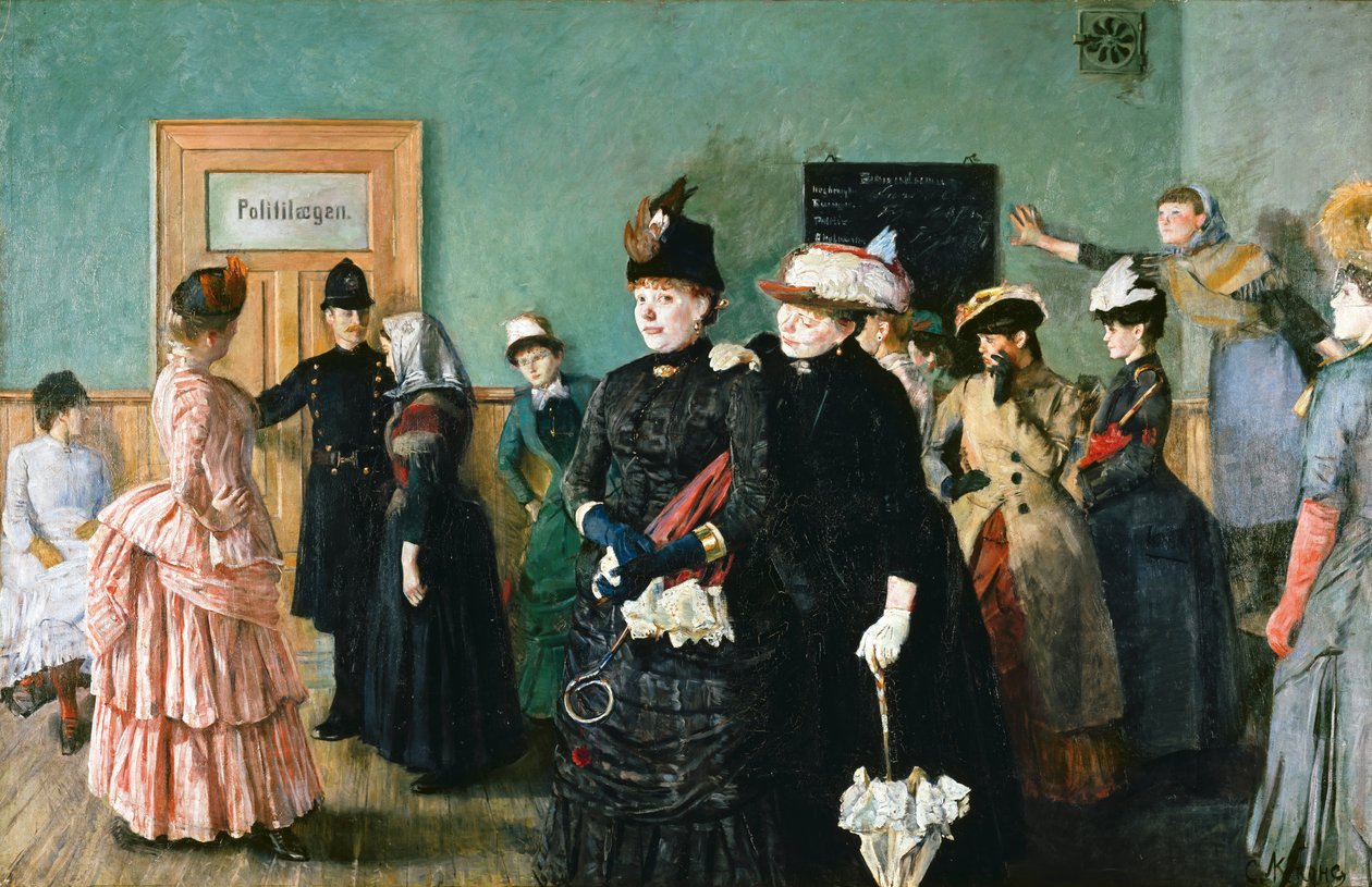 Albertine vem para ver o cirurgião da polícia de Christian Krohg