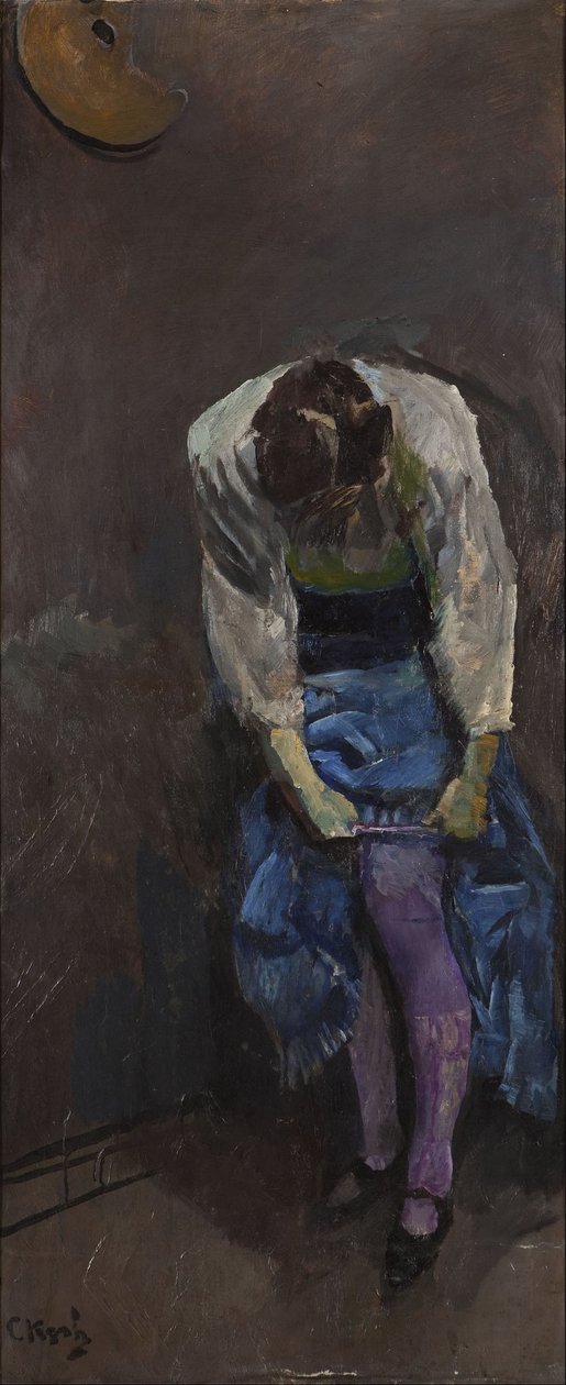 Garota que liga sua liga de Christian Krohg