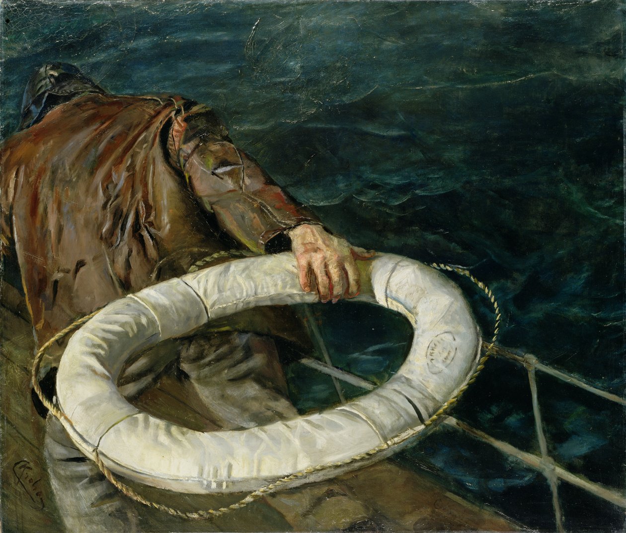Homem ao mar, 1906 de Christian Krohg