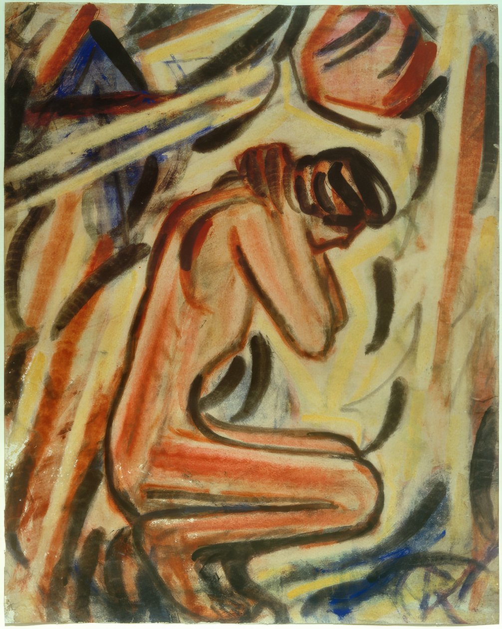 Figura feminina ajoelhada de Christian Rohlfs