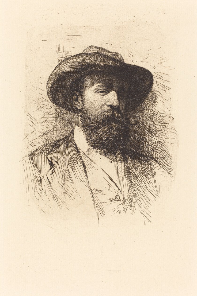 Auto-retrato (gravura em papel) de Christian Wilhelm Jacob Unger