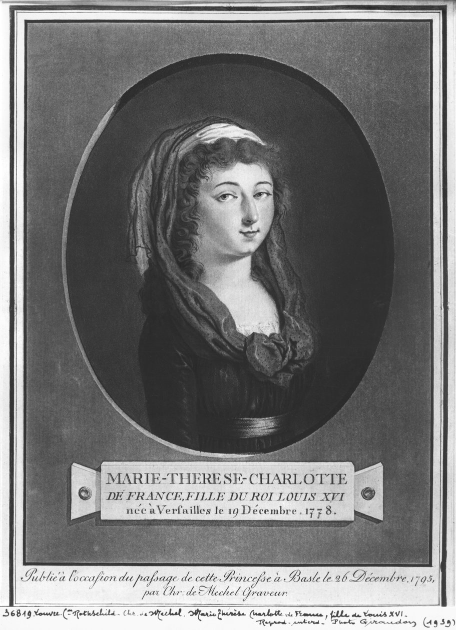 Marie-Therese-Charlotte de França (1778-1851) com dezessete anos de Christian von Mechel