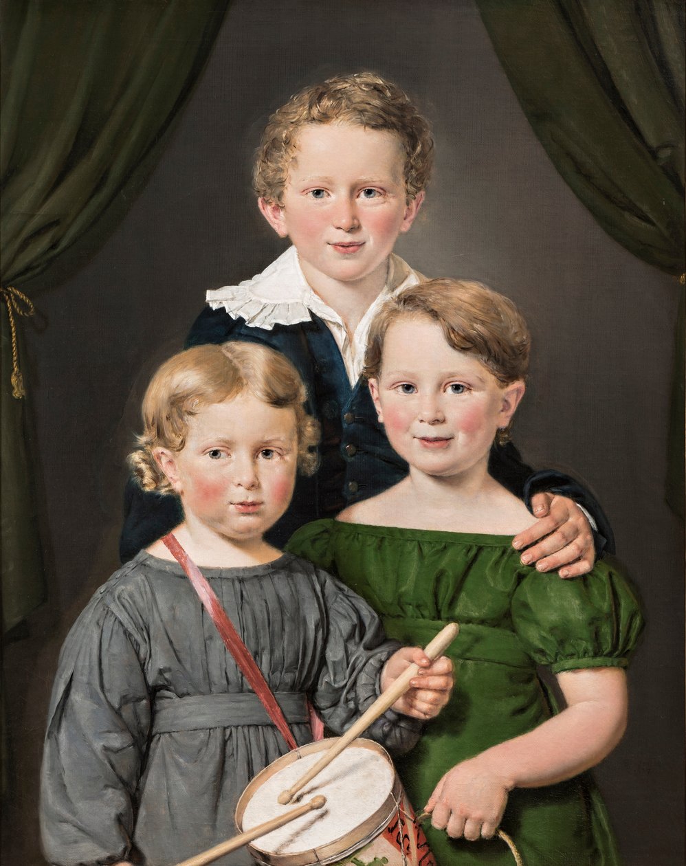 Hans e Bolette Puggaards três filhos de Christian Albrecht Jensen